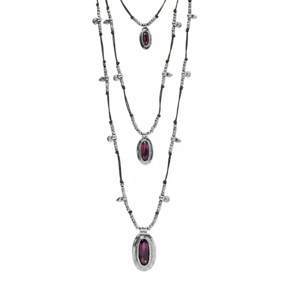 UNO de 50 Jewelry - UNODE50 Purple Swarovski Multi-Strand Necklace